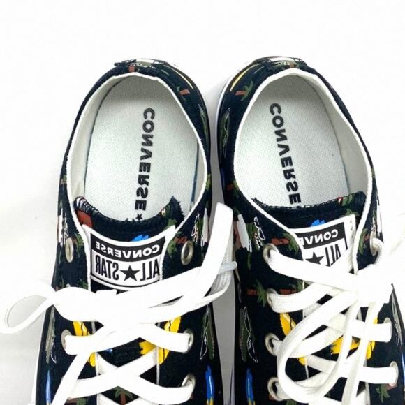 CONVERSE 671293F CTAS OX Croco Furf Black Canvas Unique Sneakers Top Low Women's - Picture 8 of 11